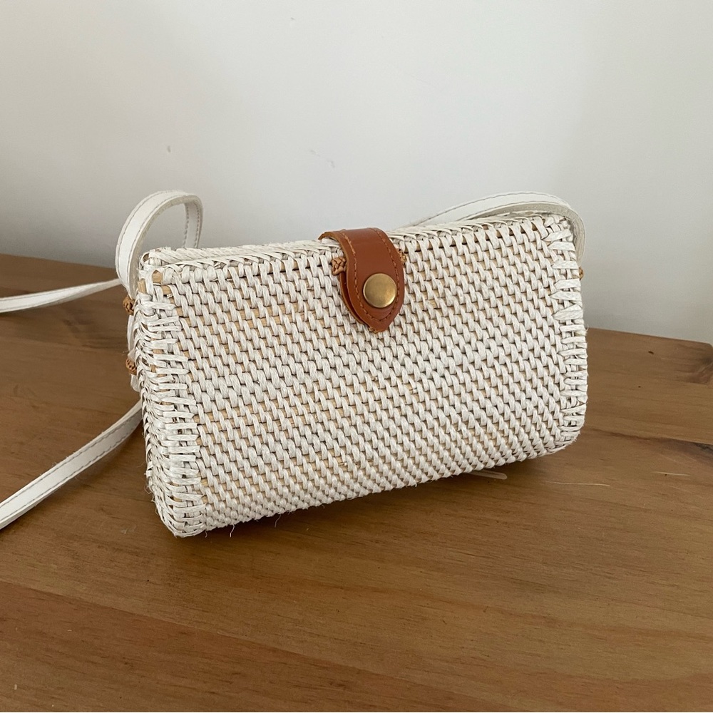 Anthropology rattan sling clutch